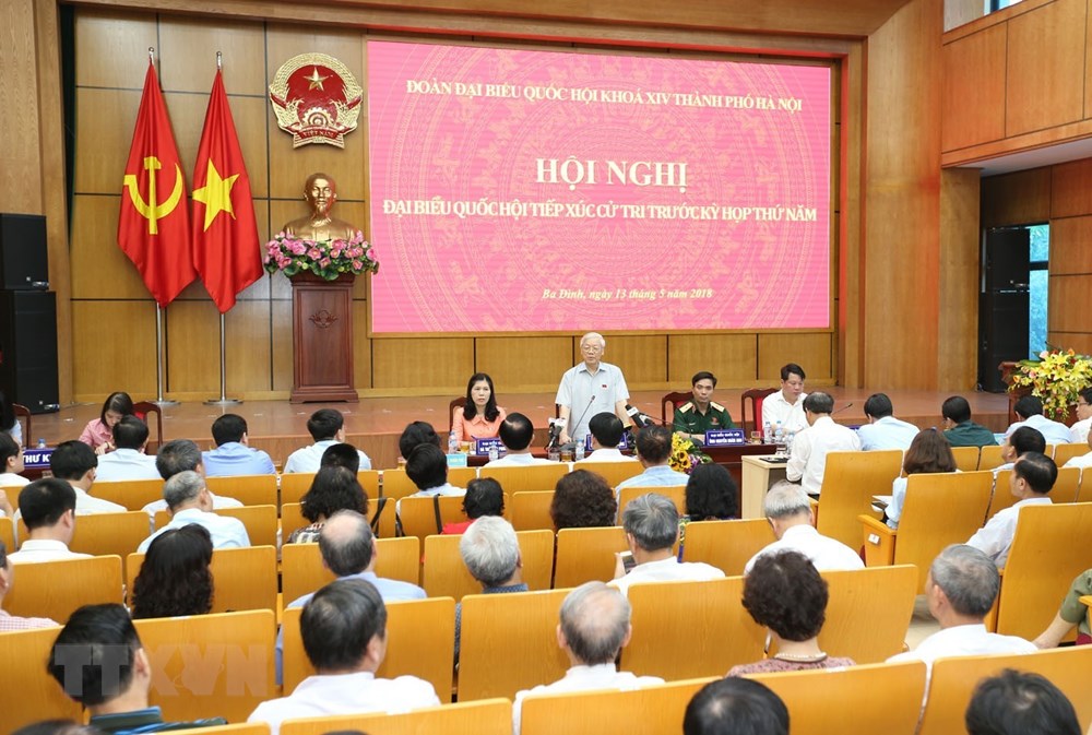 Tiếp xúc cử tri TP Hà Nội, Tổng Bí thư Nguyễn Phú Trọng: “Không phải cứ xử lý thật nặng mới tốt...”